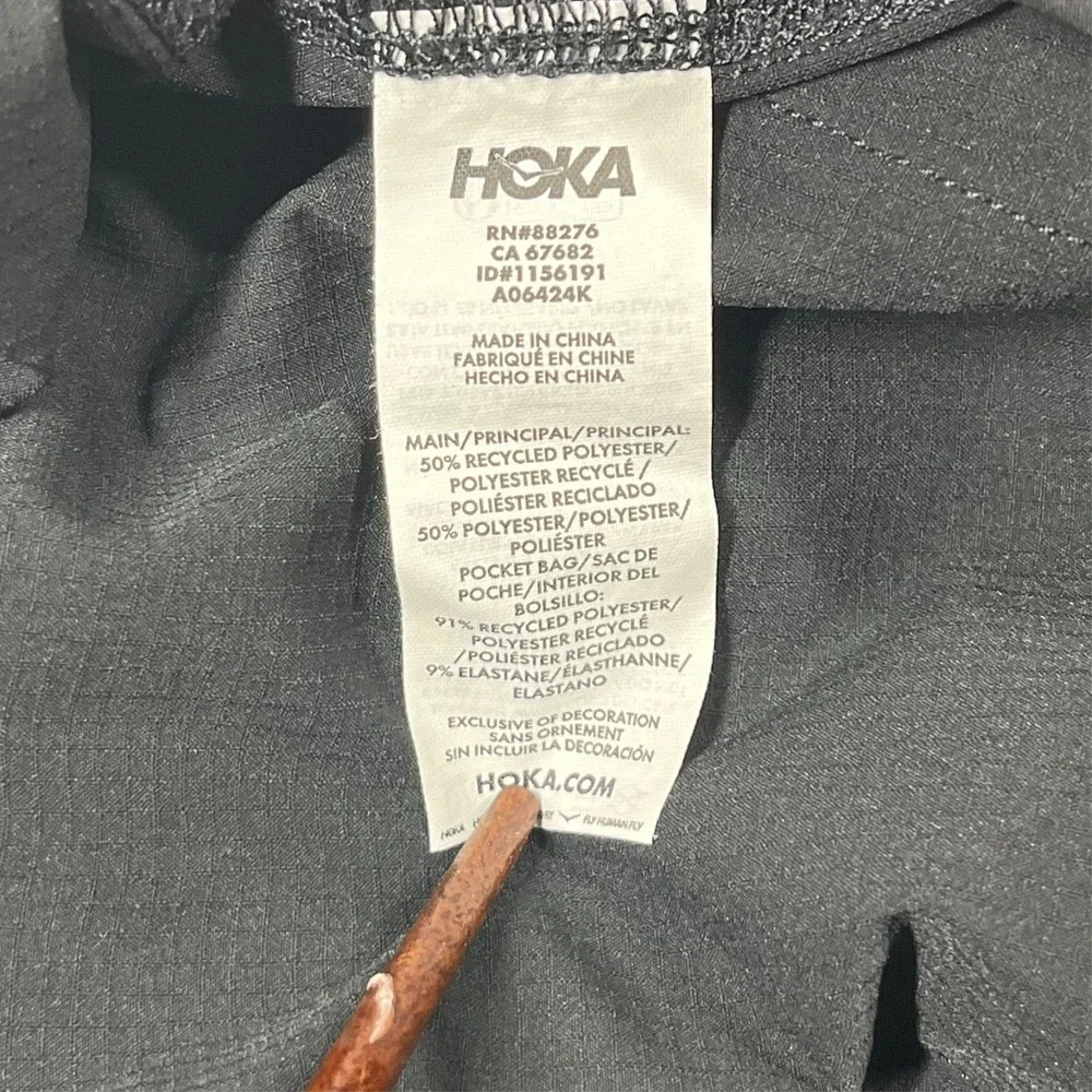 Hoka Woodland Hike Pants Mens XL Black Buckle Belt Adjustable Bungee Hem *Flaw